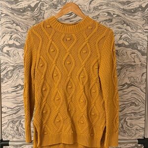 Rachel Zoe Mustard Cable Knit Sweater